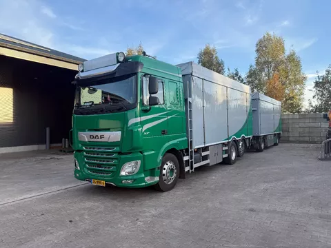 DAF XF 450 XF450 met walking floor aanhanger met mover!
